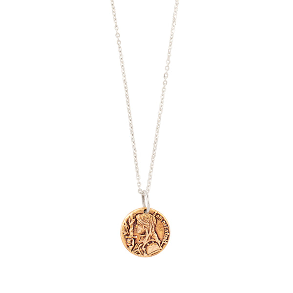 Awe selling Inspired Mini Joan of Arc Necklace Gold Vermeil