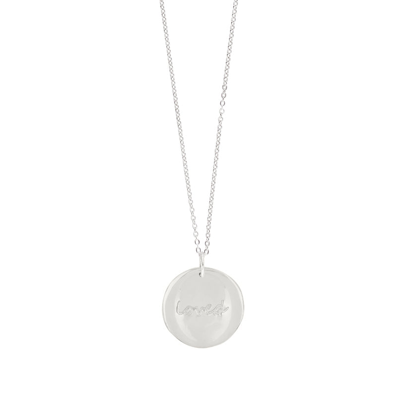 Loved Musing Necklace in Silver