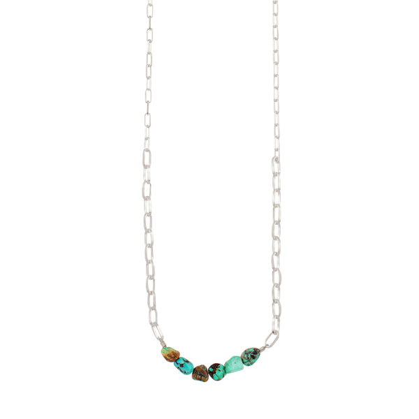 Rough & Tumble Turquoise Paper Chain Necklace