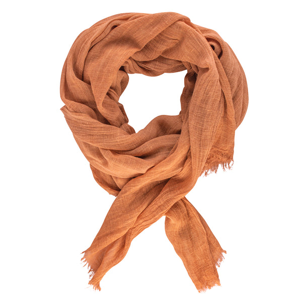 Indispensable Linen Wrap - Sunset Orange