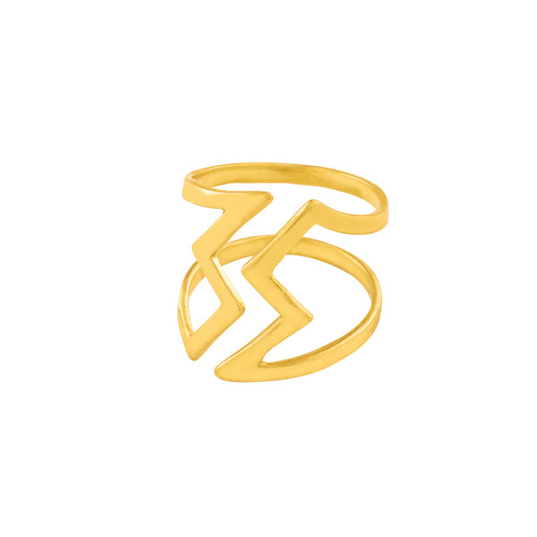 Electric Adjustable Ring in Gold