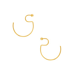 Illusion Threader Hoops in Gold - Small