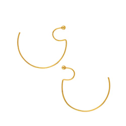 Illusion Threader Hoops - Gold - Large