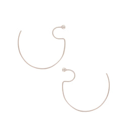 Illusion Threader Hoops - Silver- Large