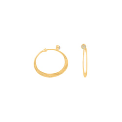 Opal Illusion Hoops - Gold- Small | Available to Ship 10/30