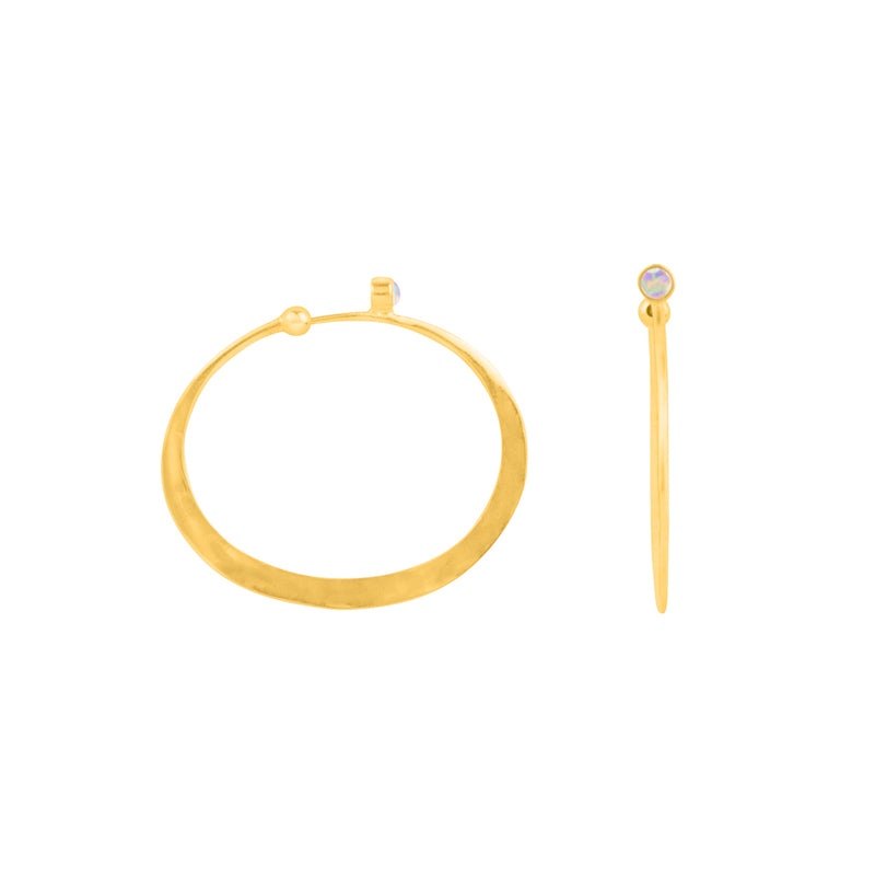 Opal Illusion Hoops - Gold - Large