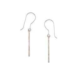 Simply Perfect Bar Earrings in Silver - 1 3/4"