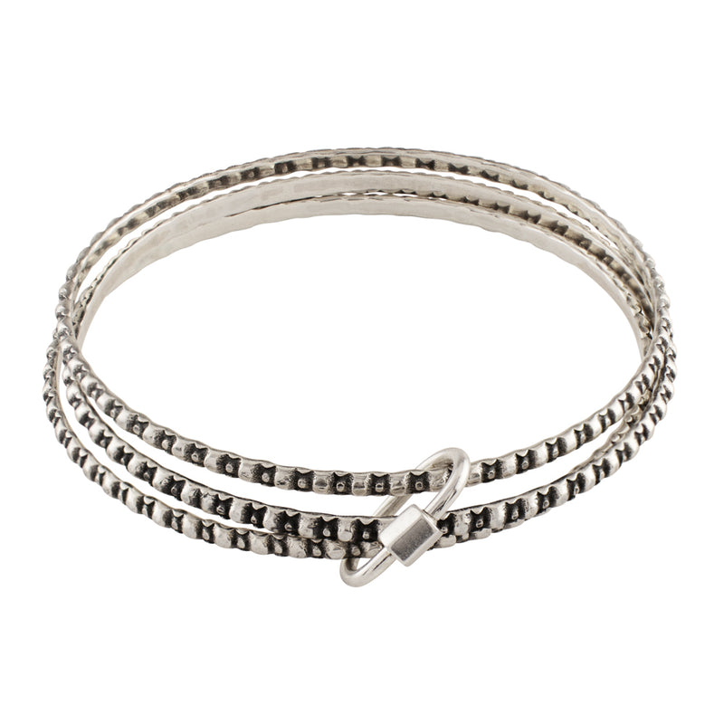 Tooled Bangle Trio Set