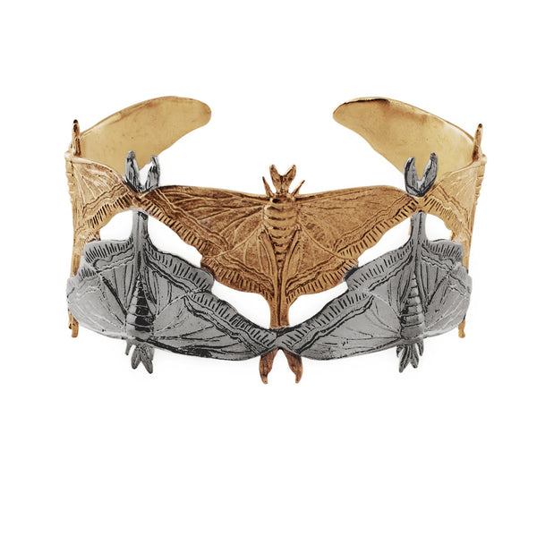 Luna Moth Eclipse Cuff - Antiqued