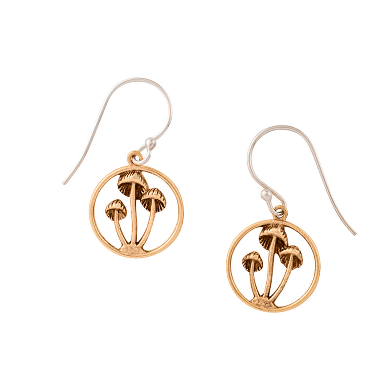 Magic Mushroom Earrings in Bronze | Available to Ship November 22, 2024