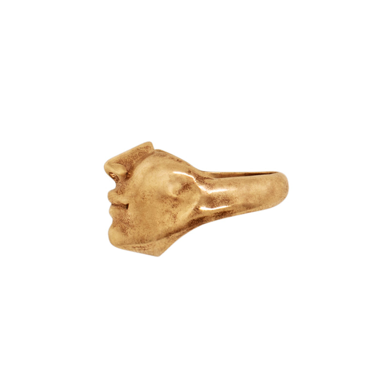 Keep Your Chin Up Ring in Bronze