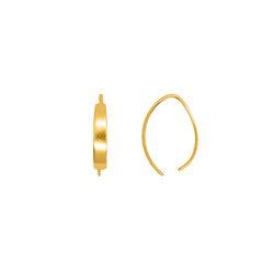 Crescent Earrings in Gold - 3/4" L