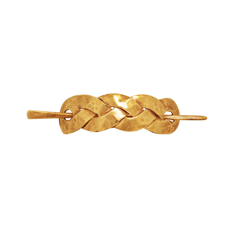 Braided Bronze Hair Slide