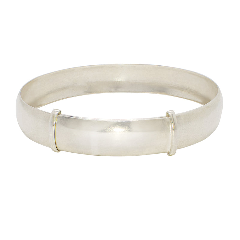 Sterling Slide Bangle in Silver - 1/2" W