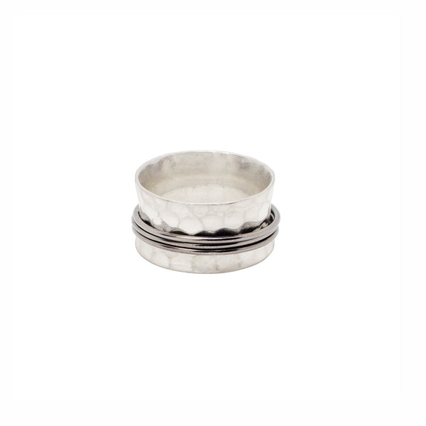 The Worry Ring in Silver & Antiqued Silver
