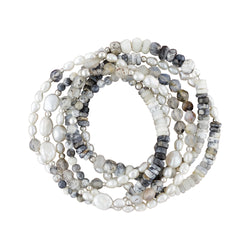 Shades of Grey Stretch Bracelet Set