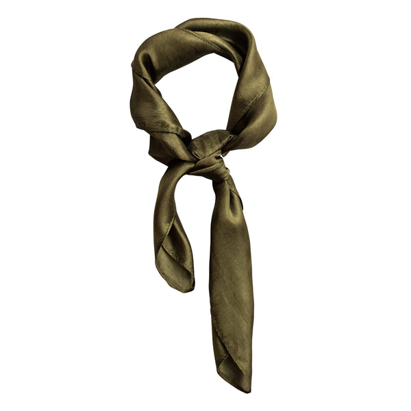 Elemental Silk Scarf in Olive Green