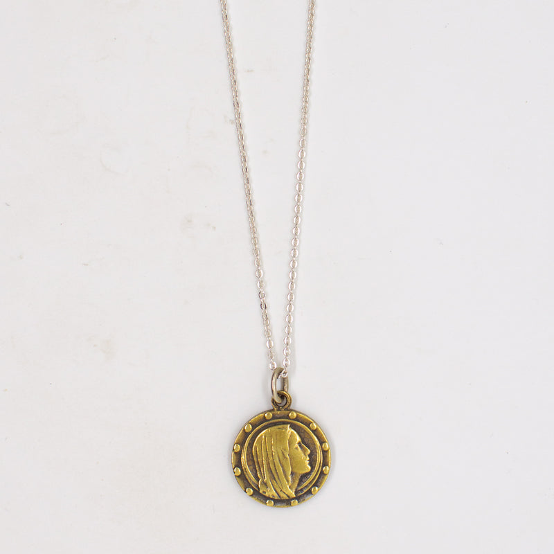 Vintage Saint Medal Mary Lourdes 100 Year Anniversary V24