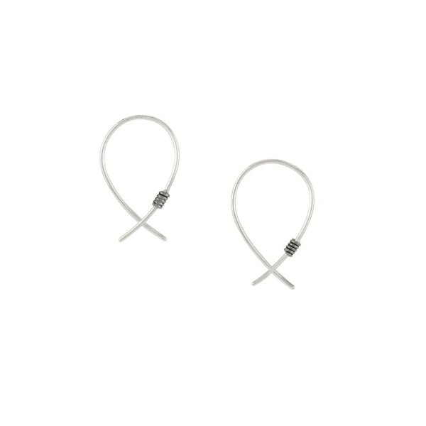 Do The Twist Earrings in Silver & Antiqued Sterling- Small | Available to ship September 12, 2024