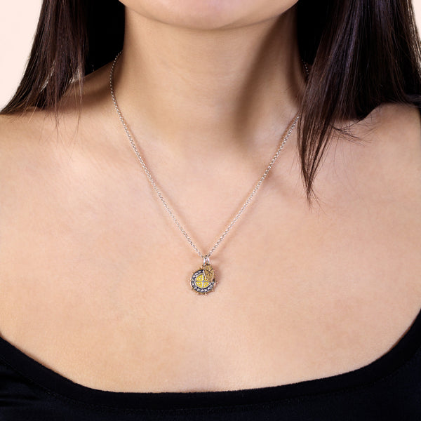 Protection Charm Necklace - Sun Wheel