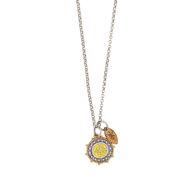 Protection Charm Necklace - Sun Wheel