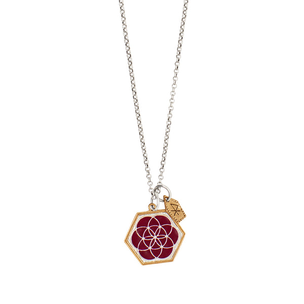 Protection Charm Necklace - Flower of Life