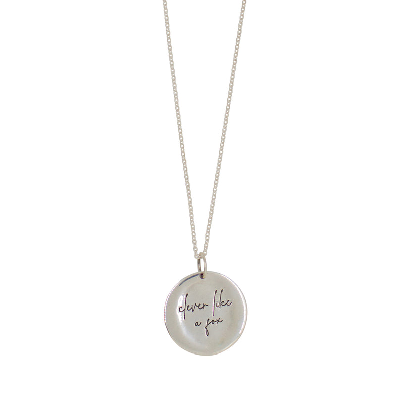 Clever Like A Fox Musing Necklace in Silver