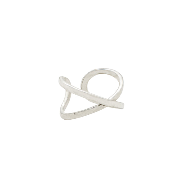 Infinity "X" Ring in Silver