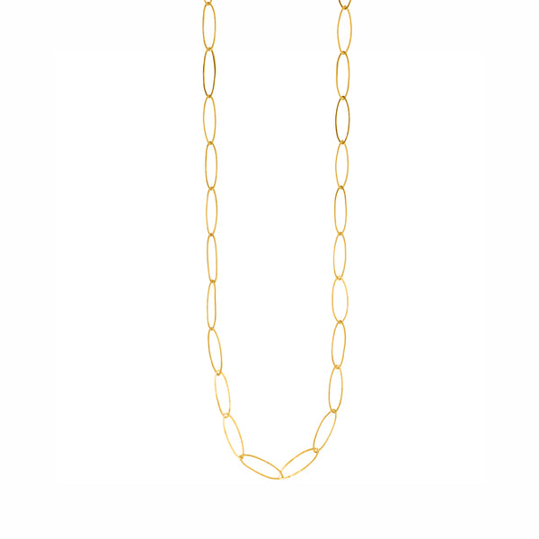 Saucer Chain Necklace in Gold