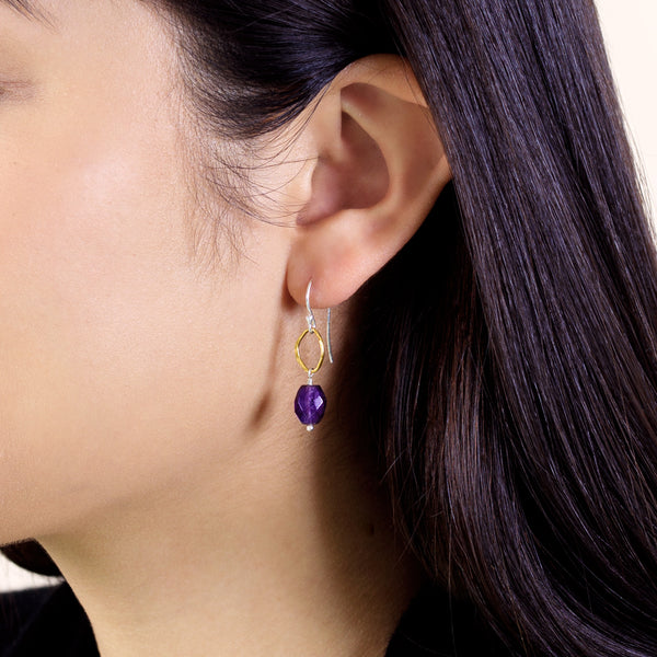 Orbit Earrings in Amethyst