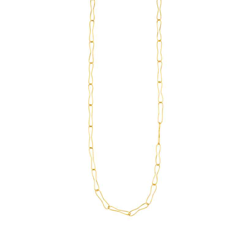 Wafer Chain Necklace in Gold