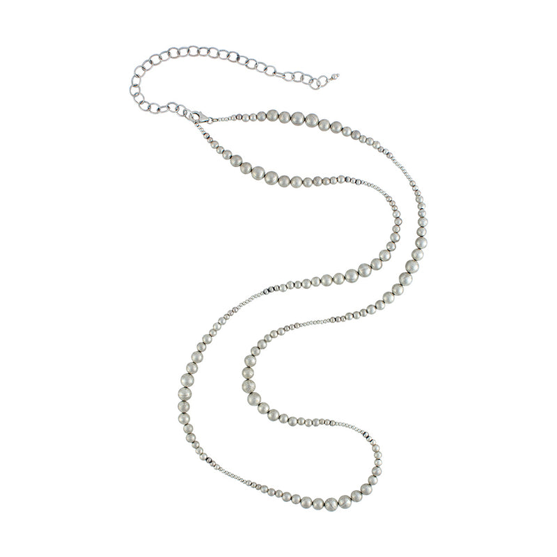 Smoldering Silver Bonfire Strand Necklace