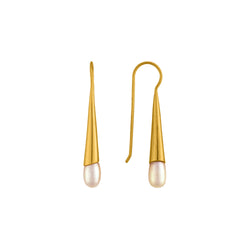 Long & Lean Pearl Drops in Gold