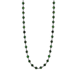 Linked Many Moons Necklace in Ruby Zoisite & Antiqued Silver