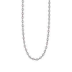 Linked Many Moons Necklace in Pearl & Antiqued Silver