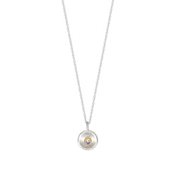 Natural Talent Birthstone Charm Necklace - April/ Clear Quartz