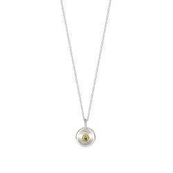 Natural Talent Birthstone Charm Necklace  - August/ Peridot