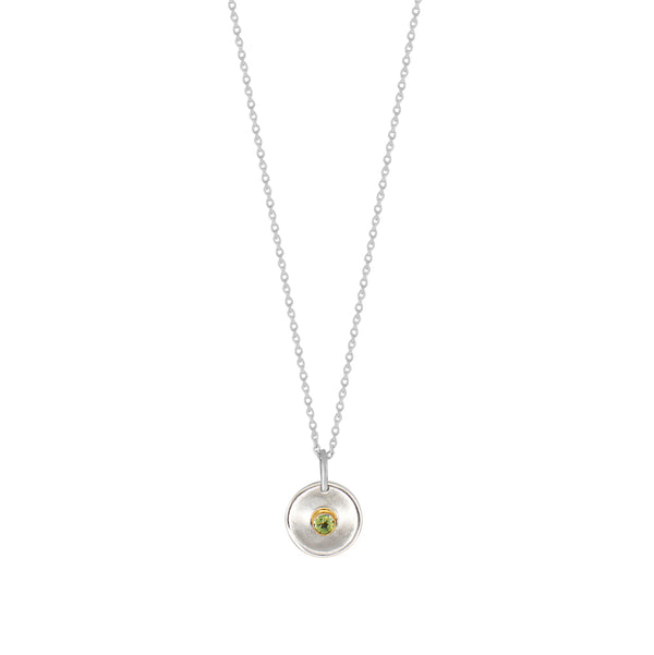 Natural Talent Birthstone Charm Necklace  - August/ Peridot