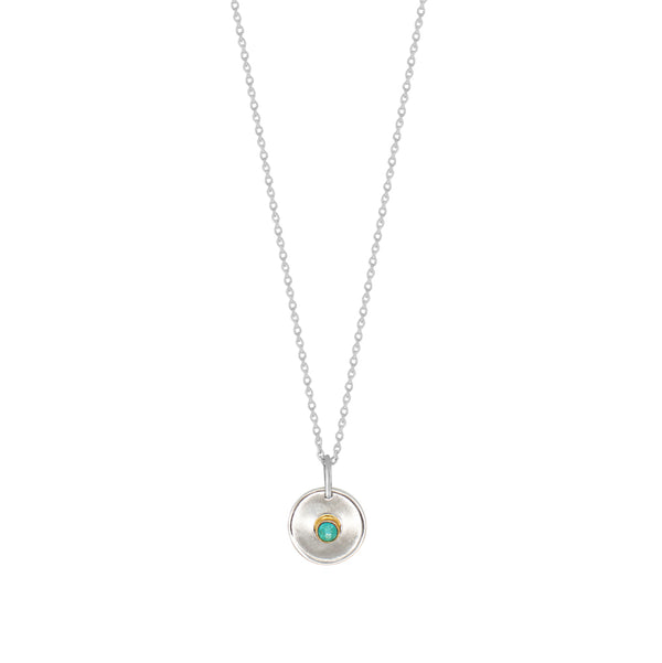 Natural Talent Birthstone Charm Necklace - December/ Turquoise