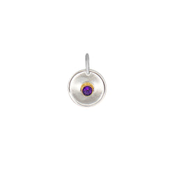 Natural Talent Birthstone Charm Pendant - February/ Amethyst