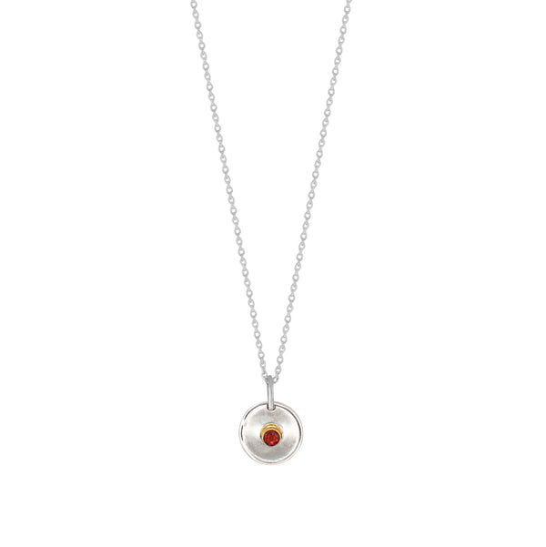 Natural Talent Birthstone Charm Necklace - January/ Garnet