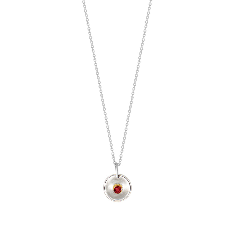 Natural Talent Birthstone Charm Necklace - July/ Ruby