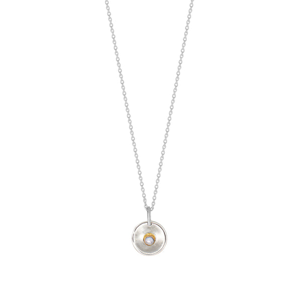 Natural Talent Birthstone Charm Necklace - June/ Pearl