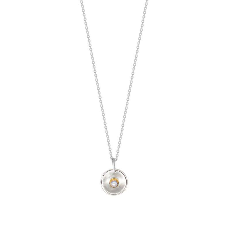 Natural Talent Birthstone Charm Necklace - June/ Pearl