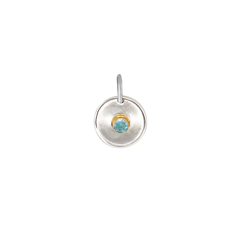 Natural Talent Birthstone Charm Pendant - March/ Aquamarine