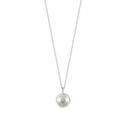 Natural Talent Birthstone Charm Necklace - March/ Aquamarine