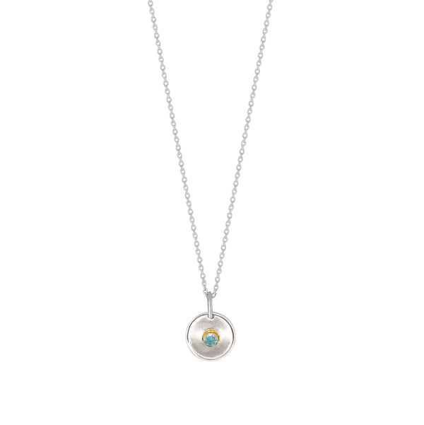 Natural Talent Birthstone Charm Necklace - March/ Aquamarine