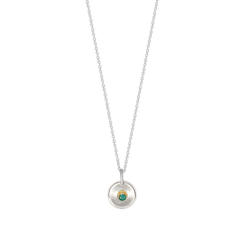 Natural Talent Birthstone Charm Necklace - May/ Emerald