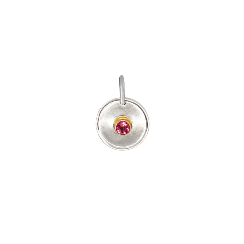 Natural Talent Birthstone Charm Pendant - October/ Pink Tourmaline