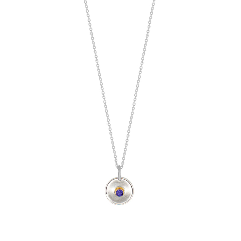 Natural Talent Birthstone Charm Necklace - September/ Iolite